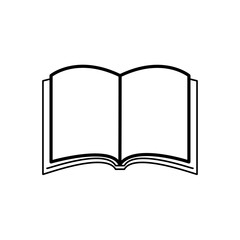 開いた本のシンプルなイラスト