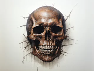 skull drawing -  cracked © Micro2ndDesigns