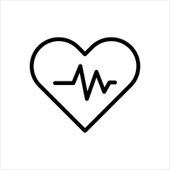 heartbeat Icon Vector Illustration Logo Template on white background