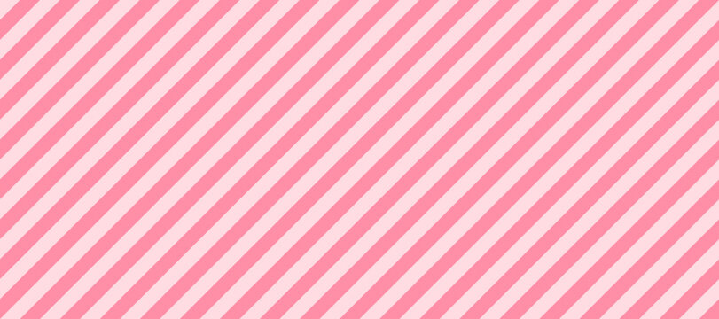Candy color diagonal lines seamless pattern. Light pink stripes background. Abstract pastel swatch design template for fabric, textile, wrapping paper, banner, card. Vector wallpaper