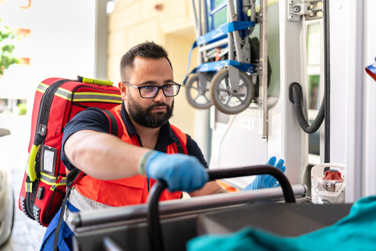 portrait of a paramedic at work