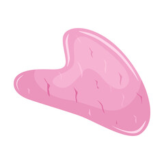 Guasha stone for face massage vector illustration. Device for facial treatment. Cosmetology, skincare, beauty concept