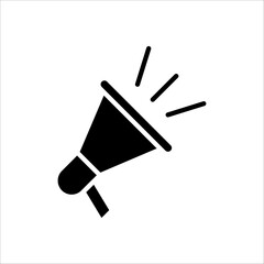 Megaphone icon. Megaphone Single Icon Graphic Design. Loudspeaker sign flat design style. Promotion Related symbol Isolated on White Background