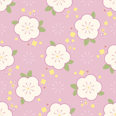 Flower Floral Random Color Country Style Seamless Pattern for Textile.