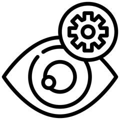 eye gear repair wheel health care simple line