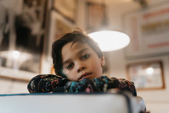 Serious kid portrait