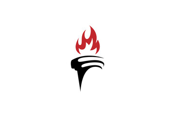 Torch simple logo design 