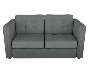 3d rendering small gray two seat sofa