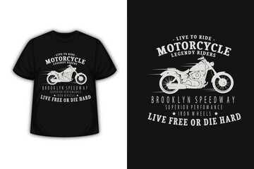Motorcycle Retro Vintage T Shirt Design