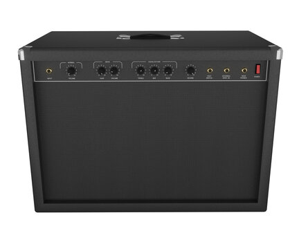 3d rendering electric guitar amplifier
