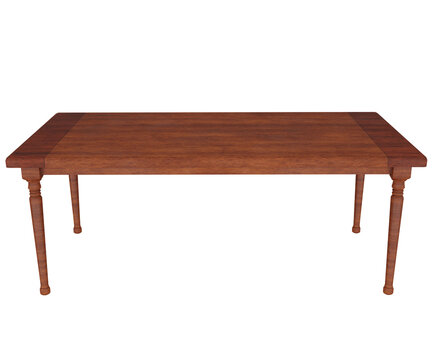 3d rendering wooden table old cafe