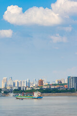 Wuhan Yangtze River and Han River on the four banks of the city landmark skyline scenery