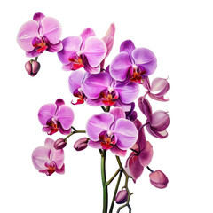 Blurtransparent background with purple orchid