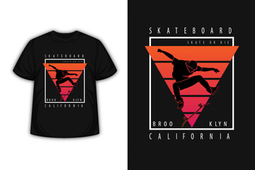 Skateboard Retro Vintage T Shirt Design