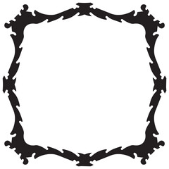 Hand drawn simple frame and border. Doodle sketch style. Frame element drawn by brush-pen