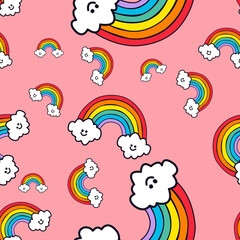 textile pattern with cartoon design