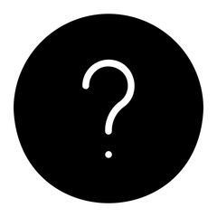 question glyph icon