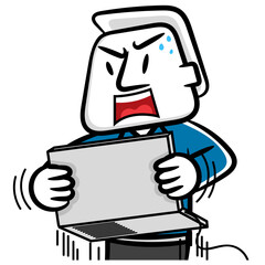 Business man very angry 