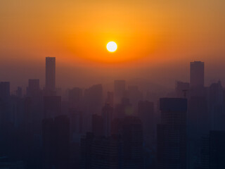 Wuhan City landmark and Skyline Landscapes  