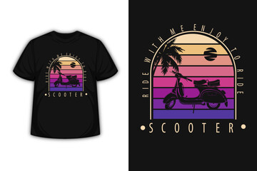 Scooter Retro Vintage T Shirt Design