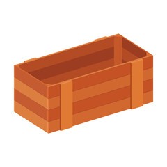 Wooden crate and box for storage vector. Drawing of container, drawer or cases for goods or parcels isolated on white. Cargo, delivery service concept