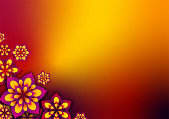 Fototapeta na wymiar Abstract flower. Beautiful mandala gold background.