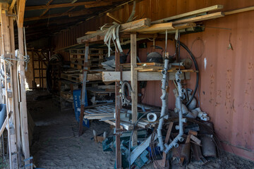 old workshop in a desert