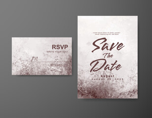 Wedding invitation with abstract watercolor background