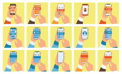 Hand Holding Smartphone Collection