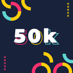 50k Followers colorful abstract