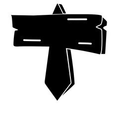 wooden plank sign silhouette