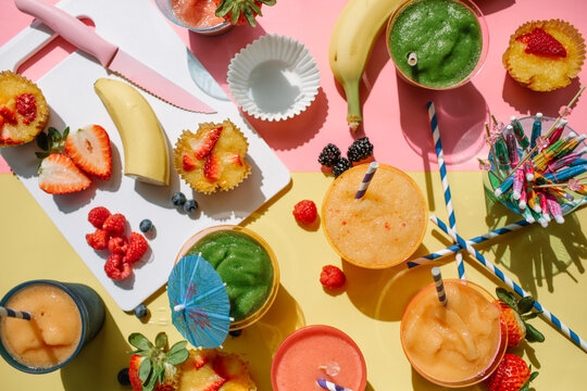 Colorful Summer Frozen Treats