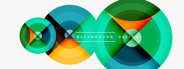 Obraz premium Creative circle geometric abstract background