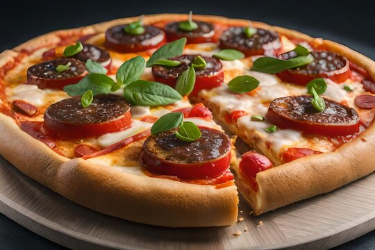  pizza and souces generated by AI