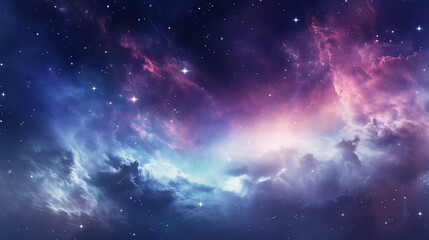 Naklejka premium Nebula and stars in deep space. Abstract space background.