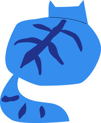 大人可愛いシュールな顔立ちのトラネコ、シンプル＆カラフルな猫