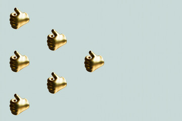 triangle of thumbs up 