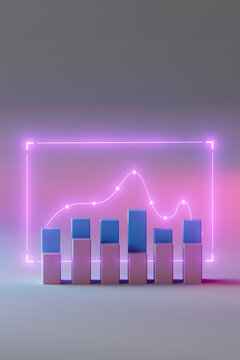 Elegant Pink Finance Report Graph