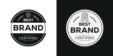 Fototapeta na wymiar Best Brand certificated badge, vector illustration.