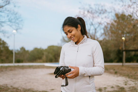 Joyful Rollerblader Smiling Portrait