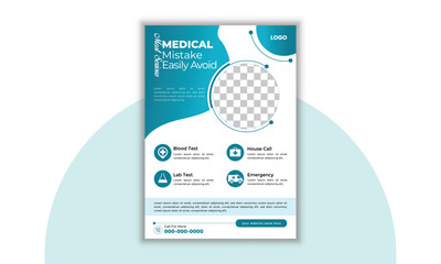  Corporate Healthcare Flyer ,Poster, Cover Creative minimal template design, 