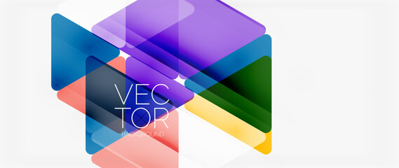 Obraz premium Abstract background. Color transparent triangles in mosaic style with shadow lines. Design for website headers, social media posts, digital art displays, presentations, branding elements, wallpapers