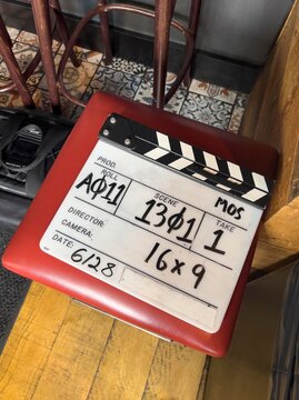 Film slate Clapboard for syncing sound while filming 