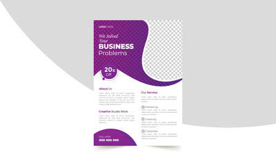 Minimal Corporate Business Flyer or poster Design Template vector Design and simple layout with typography.