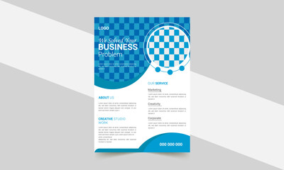 Business brochure flyer design a4 template. Vector illustration editable and print ready simple design.
