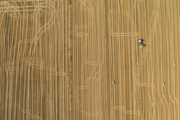 Tractor working in the field