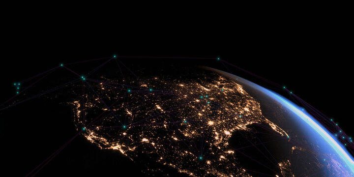 Celestial Connections: US Enveloped by an Interconnected Satellite 