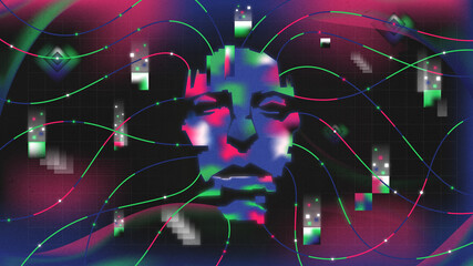 futuristic AI-powered humanoid robot with advanced technology