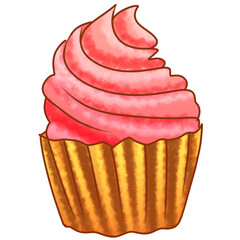 Cute cupcake illustration