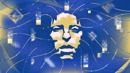 Innovative AI technology at work, showcasing machine learning, robotic